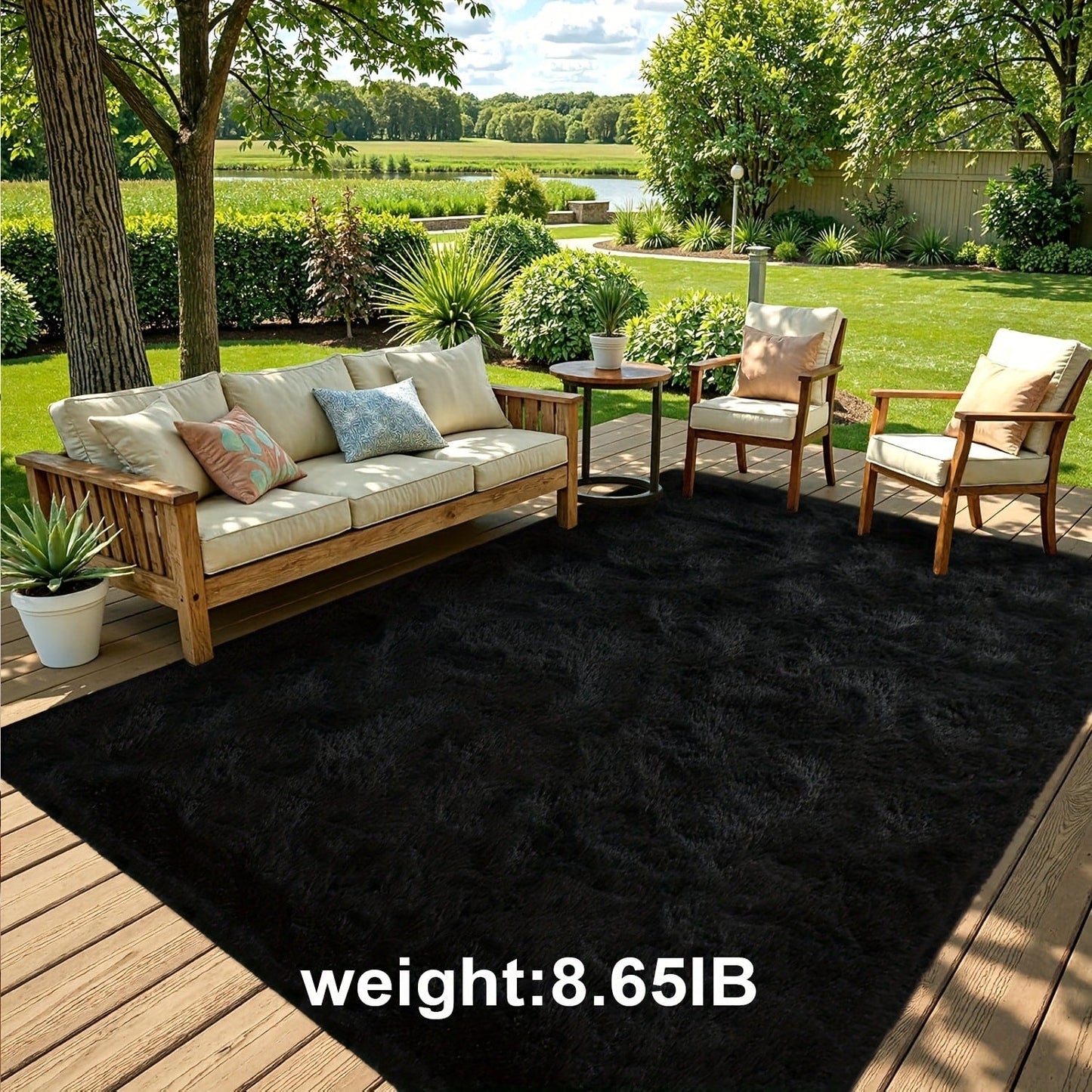 Non-Slip Area Rug Fluffy Soft Carpet – Modern Home Decor Floor Mat for Living Room, Bedroom, Kitchen & Bathroom | Easy Clean Cute Plush Rug