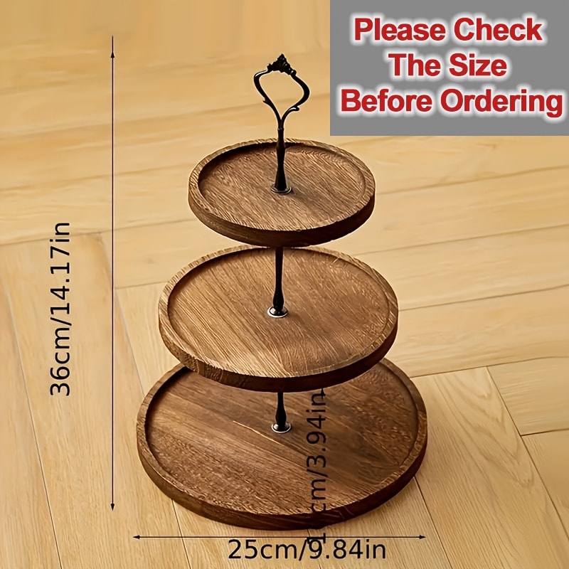 Wood Cupcake Stand 3 Tier Rustic Dessert Tower Holder for Birthday Party Wedding Baby Shower Farmhouse Woodland Decor Cupcake Display Rack