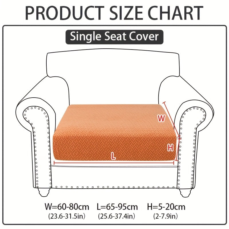 Sofa Cover Sectional Panel Options for Single to 4 Seats, Chaise, Armrest Pair or Backrest in Five Colors