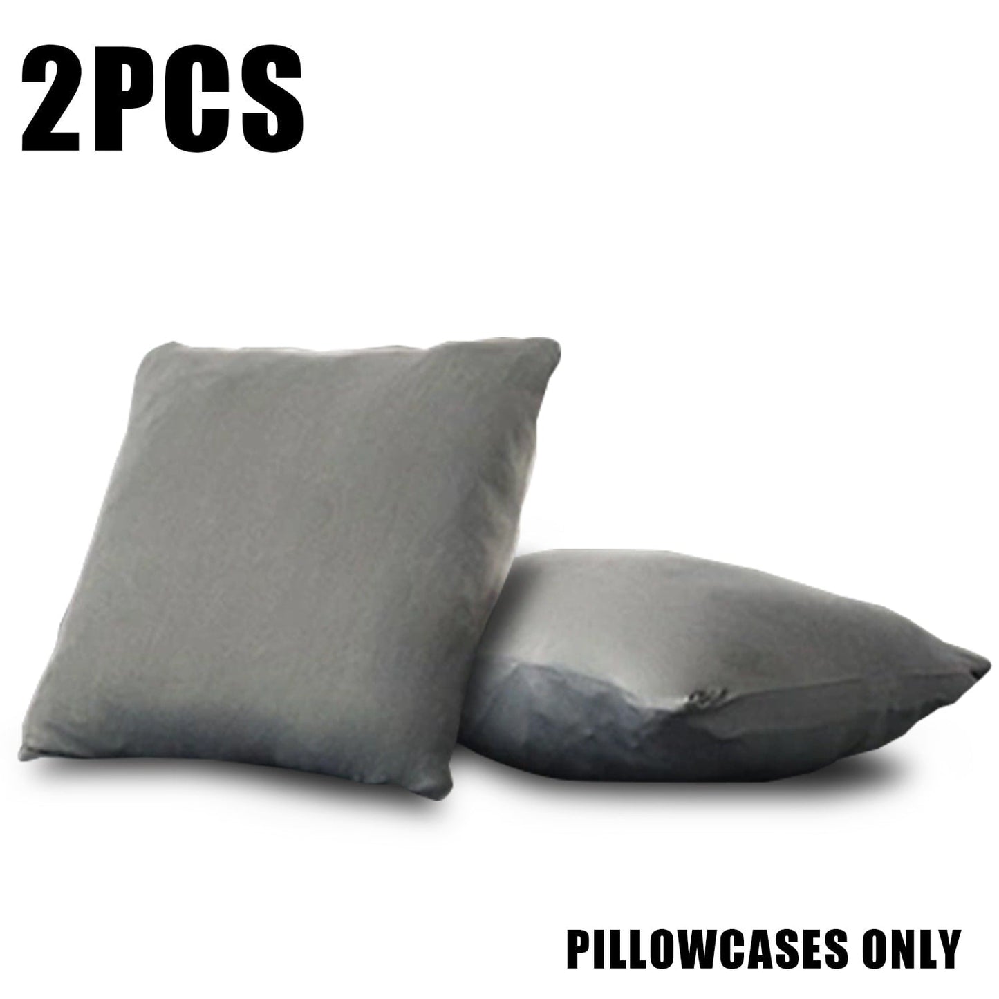 Sofa Cover Solid-Color Fitted Slipcover Options for 1, 2, 3 or 4-Seater Sofas and Separate Pillowcase