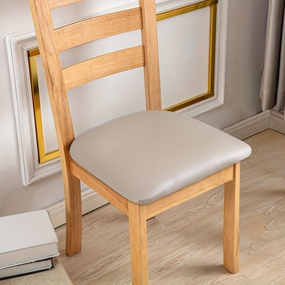 PU Leather Dining Chair Cushion Covers Removable Stretch Seat Slipcovers for Dining Room Kitchen Hotel Set of 4 or 6