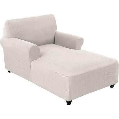 Chaise Lounge Cover Stretch Slipcover Jacquard Fabric Chair Sofa Protector for Living Room Bedroom Multi-Color