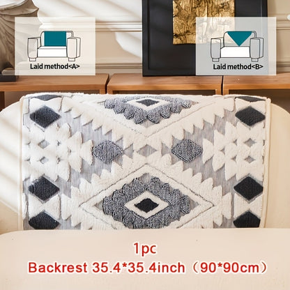 Sofa Cover, Thick Plush Couch Pad with Backing Detail in Three Colors and Seven Seat or Arm Sizes
