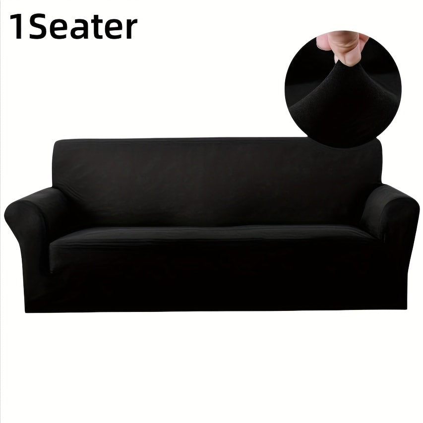 Sofa Cover Elastic Stretch Slipcover for 1, 2, 3 or 4-Seater Sofas in Seven Solid Colors with Model-Specific Size and Color Options
