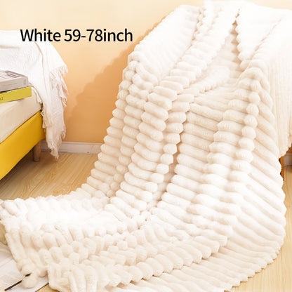 500gsm Heavy Plush Blanket, Ultra Thick Fluffy Blanket for Bed, Sofa & Travel, Baby to Double Size