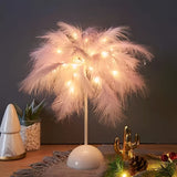 40 pink feathers
