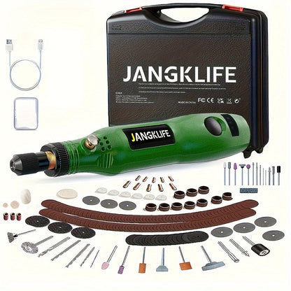 Cordless Rotary Tool Kit 102pcs, Rechargeable Engraving Pen with Adjustable Speed for Wood Carving