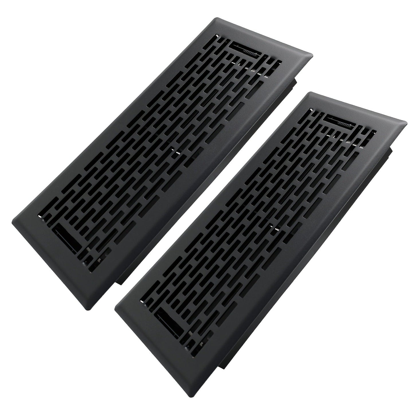 Floor Vent Register Cover 4x10 Inch Walkable Steel Decorative Air Vent Grille Adjustable for Entryways, Bedrooms and Living Spaces