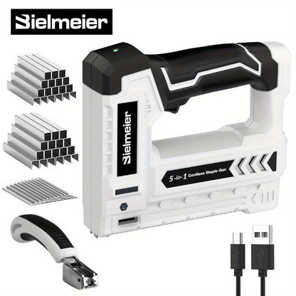 Cordless Stapler Brad Nailer 2-in-1 4V / 20V No Compressor, with Battery, Charger & 1600pcs Nails & Staples