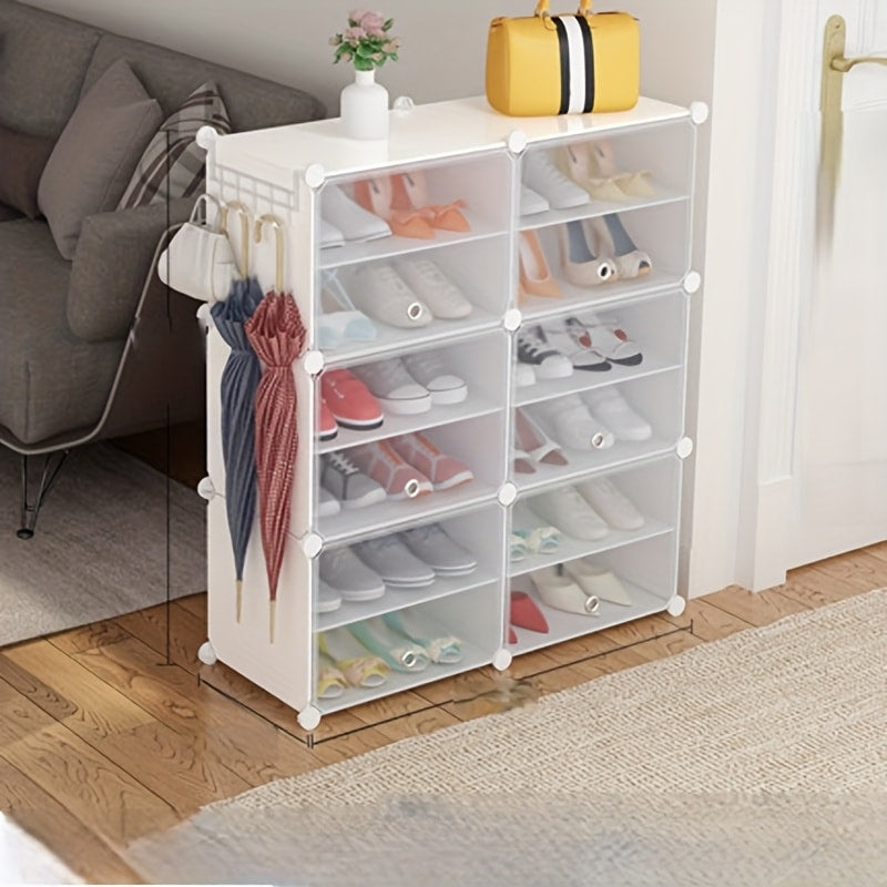 Shoe Rack Organizer Free Standing, Shoe Storage Cabinet for Boots, Slippers & High Heels, 2×6 / 3×8 Tier Shoe Shelf for Closet