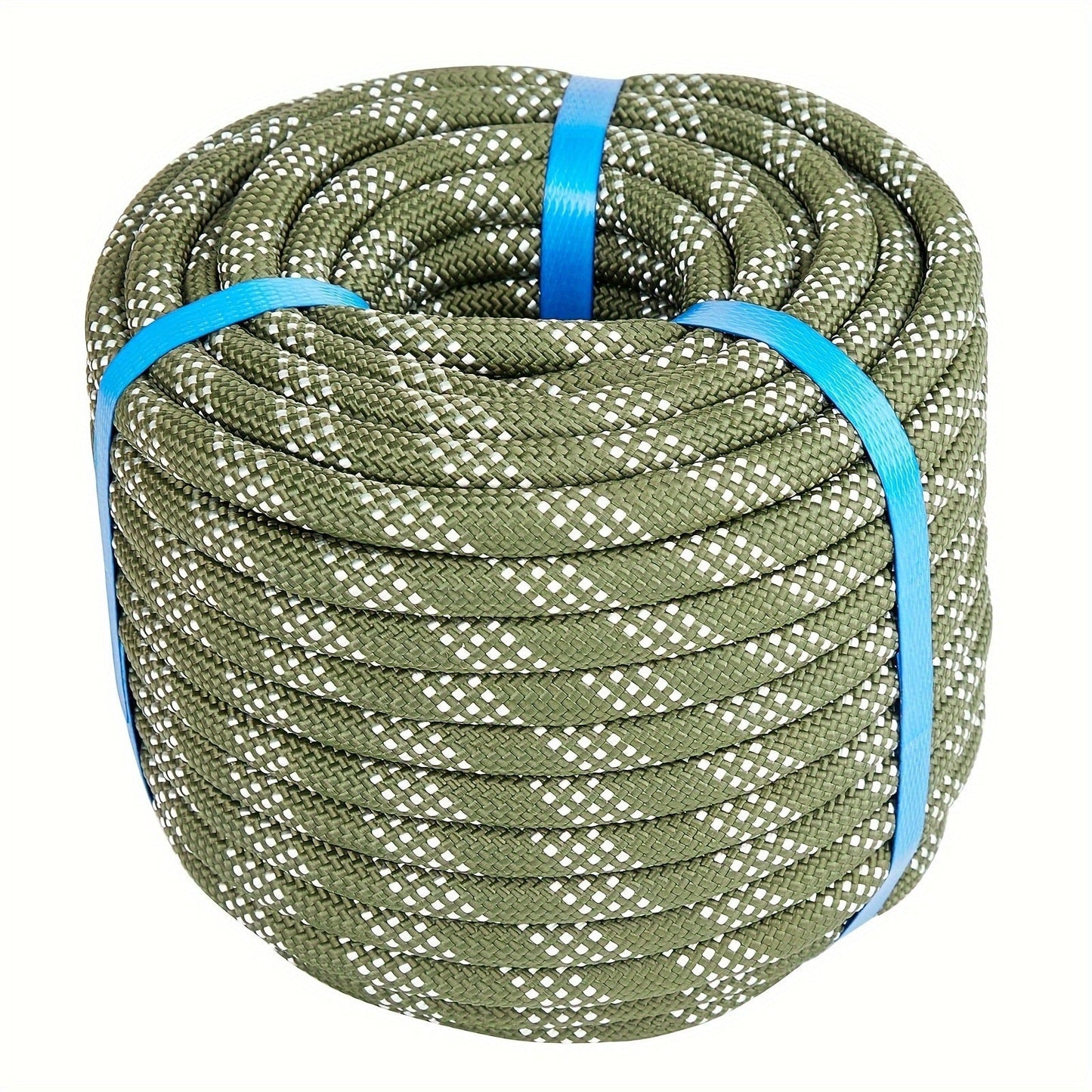 Double Braided Nylon Rope 1/2 Inch Polyester, 100ft 150ft 200ft Multi-Color for Anchoring Towing Cargo Sailing Dock Lines & Outdoor Use