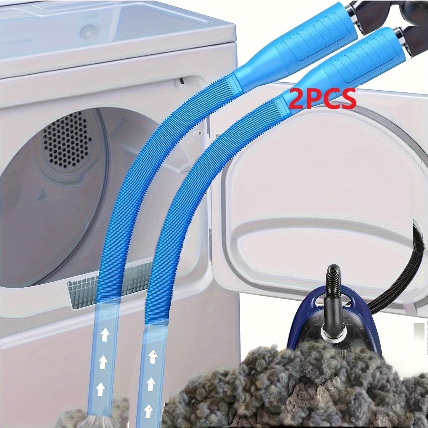 Dryer Vent Cleaner Kit Vacuum Hose Attachment Lint Remover Brush Flexible Dryer Duct Cleaning Tool for Removing Lint Debris Blockage
