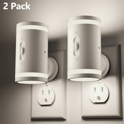 LED Night Light Plug In Dusk to Dawn Sensor, 5-120LM Adjustable Brightness, 3 Color Temperatures