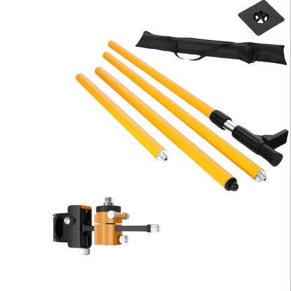 Laser Level Pole Telescopic Grade Rod 11FT/19FT Adjustable Support Staff with 1/4"-20 Mount & 5/8"-11 Adapter for Rotary Line Laser Leveling