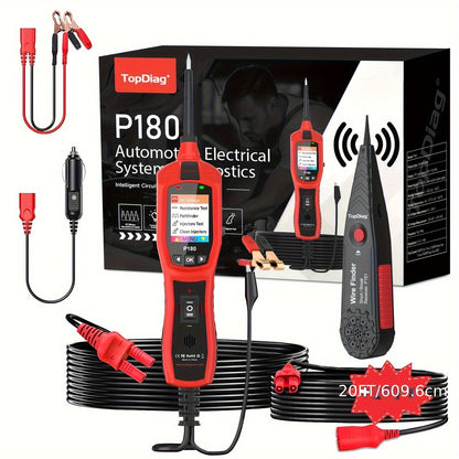Automotive Circuit Tester P180 Multimeter, Breakpoint Localization Battery Diagnosis AC DC Voltage Fuel Injector Tester 6-30V