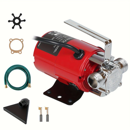 Portable Electric Water Pump 330 GPH, 1/10 HP 120V Utility Pump with Hose, High-Flow Water Transfer Pump for Pool Drain