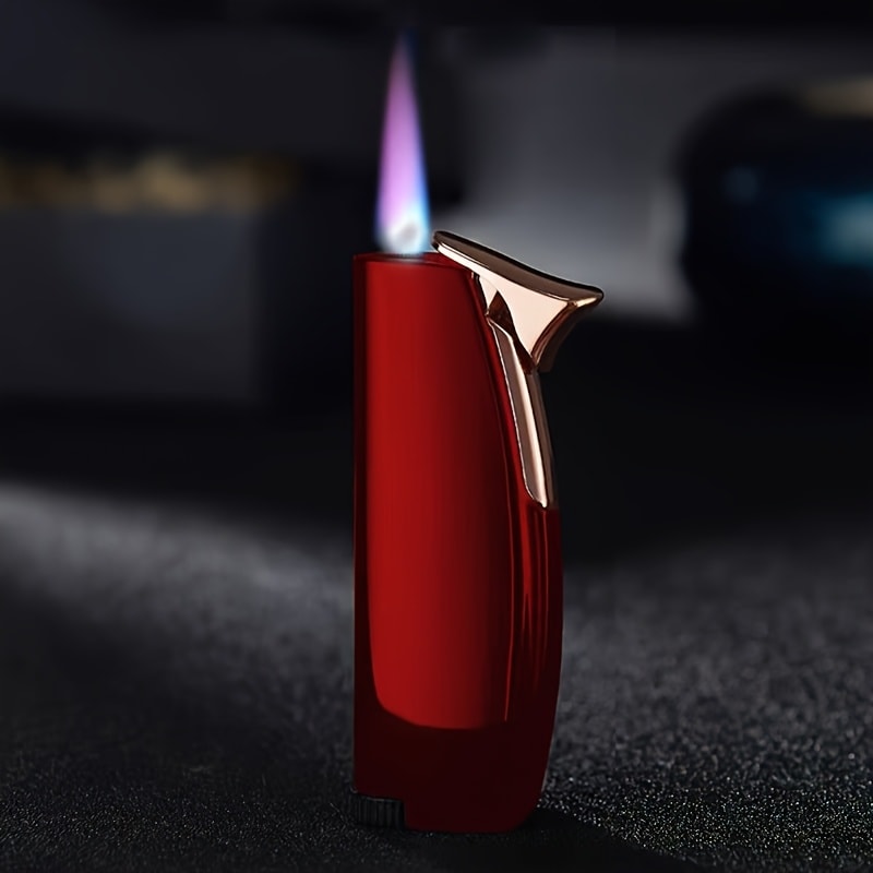 Windproof Lighter 2-Pack, Slim Portable Pocket Lighter with Mirror Finish, Refillable Butane Flame