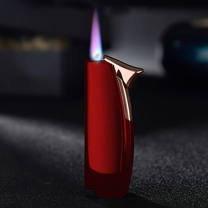 Windproof Lighter 2-Pack, Slim Portable Pocket Lighter with Mirror Finish, Refillable Butane Flame