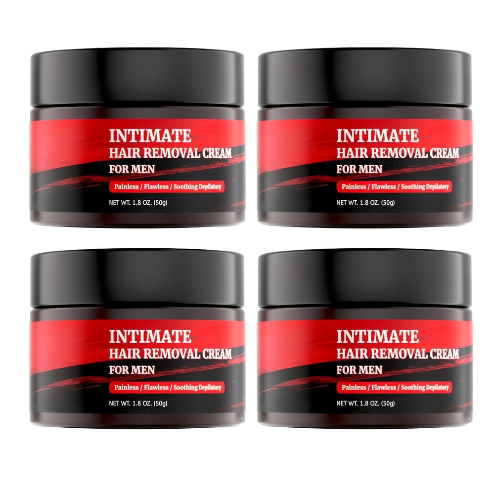 Hair Removal Cream for Men – Fast Acting Depilatory for Chest Back Legs Arms Intimate Areas Sensitive Skin Formula 50g