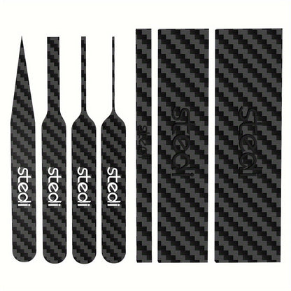 Carbon Fiber Sanding Sticks Set of 7, Hobby Model Sanding Tools with 4 Detail Polishing Boards, 3 Sizes 3"x0.6" 3"x0.4" 3"x0.2" for Scale