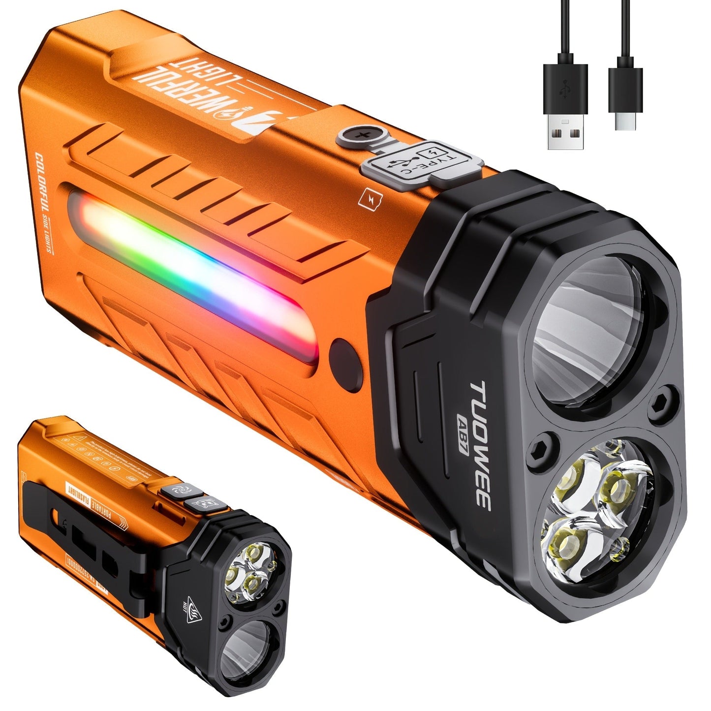 High Lumen Flashlight 5000 Lumen Ultra Bright, High- Battery Long Runtime USB Rechargeable