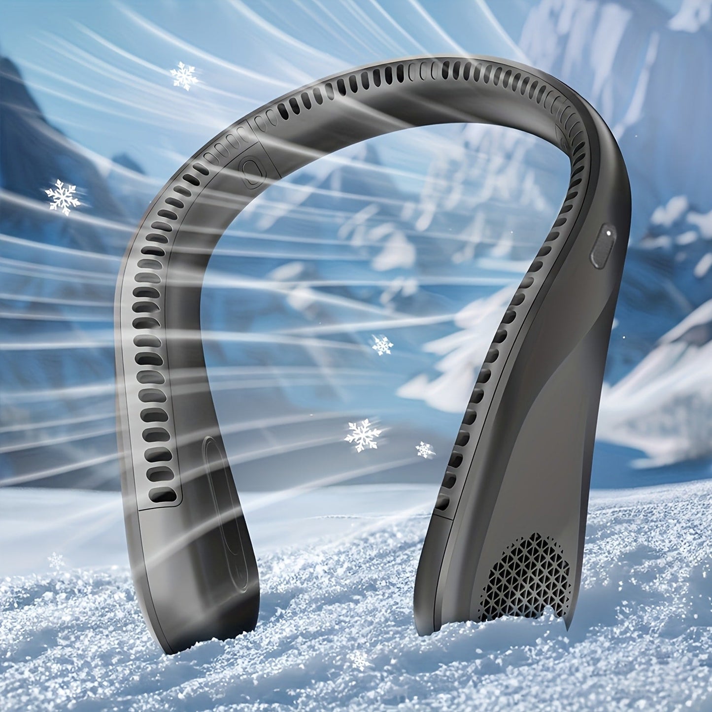 Bladeless Neck Fan Rechargeable, 4 Speed Hands-Free Portable Neck Fan 66 Vents 4-16 Hours Battery