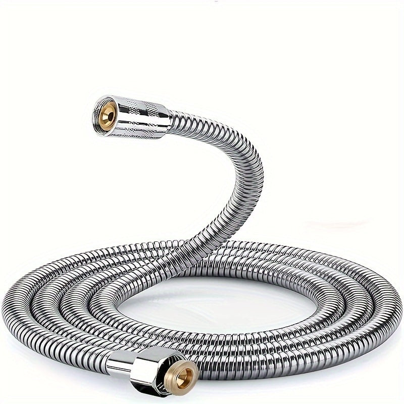 High-Pressure Shower Hose 78.7 Inch Extra Long – 304 Stainless Steel Chrome Plated, Explosion-Proof Braid Mesh