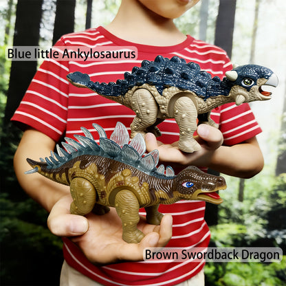 Walking Dinosaur Toy with Sound & Light, Realistic Triceratops & Dragon Dinosaur Figures for Kids