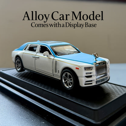 1:36 Scale Phantom Alloy Die-Cast Car Model with Openable Doors, Collectible Display Static Car Desktop Decoration