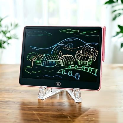 LCD Doodle Board 16 Inch with Stand, Flexible Screen Eye Protection, Portable Educational Drawing Toy for Kids & Adults