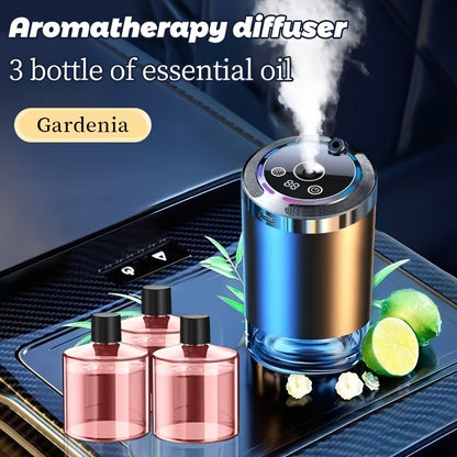 Car Aroma Diffuser – Smart In-Car Essential Oil Diffuser with Ambient RGB Light & Starlight Projection, Auto On/Off