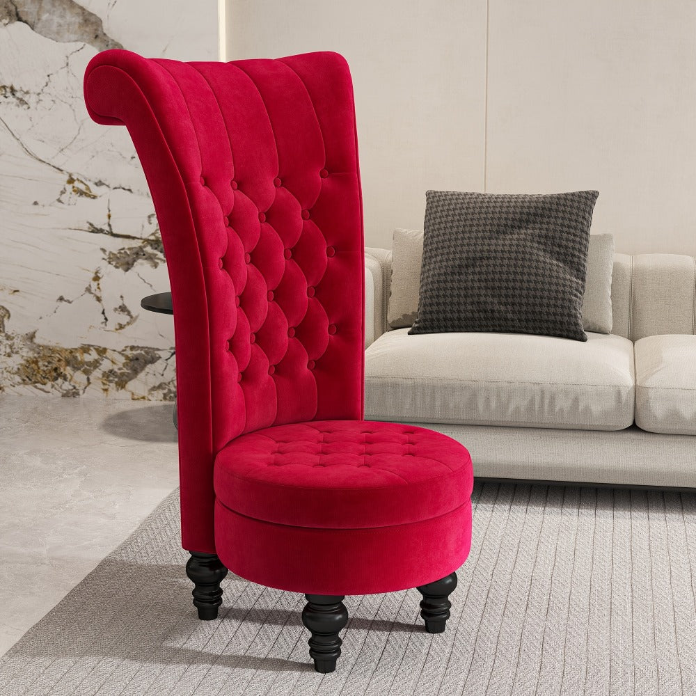 Velvet Accent Chair, Living Room Armchair for Comfortable Everyday Seating detail image - detail view 6