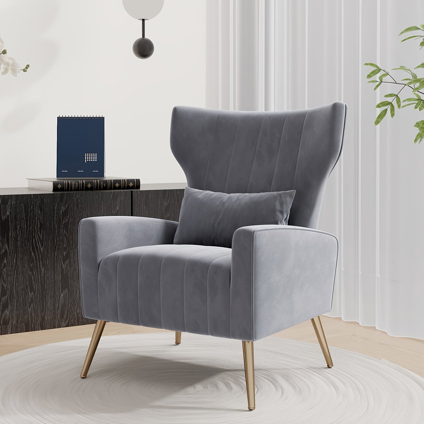 Accent Chair shown in the Gray option