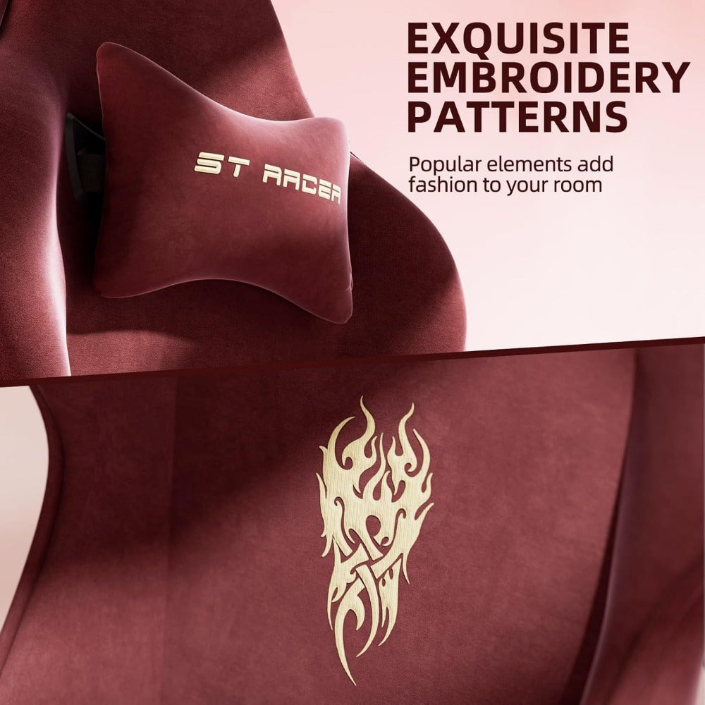 Velvet Gaming Chair, High-Back Gaming Seat for Comfortable Everyday Seating detail image - detail view 6