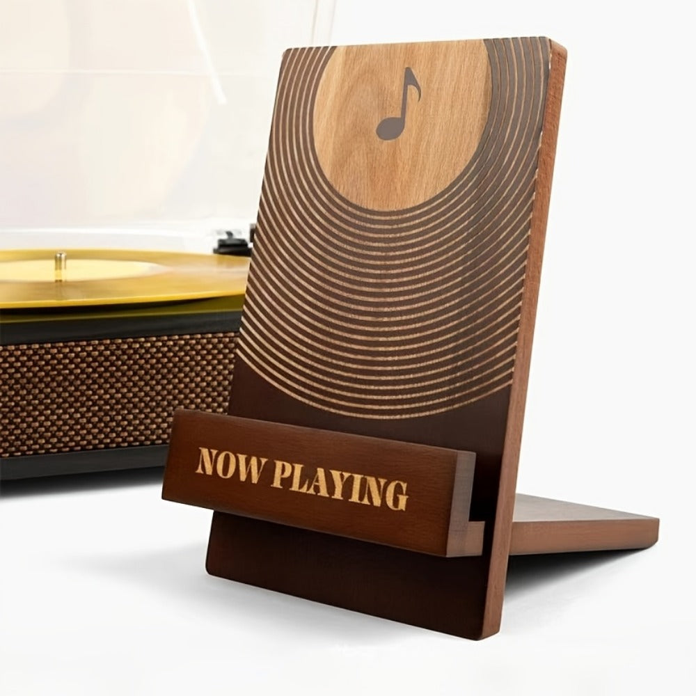 Vinyl Record, Wooden, Stand, Music for Music Listening and Collecting detail image - detail view 5