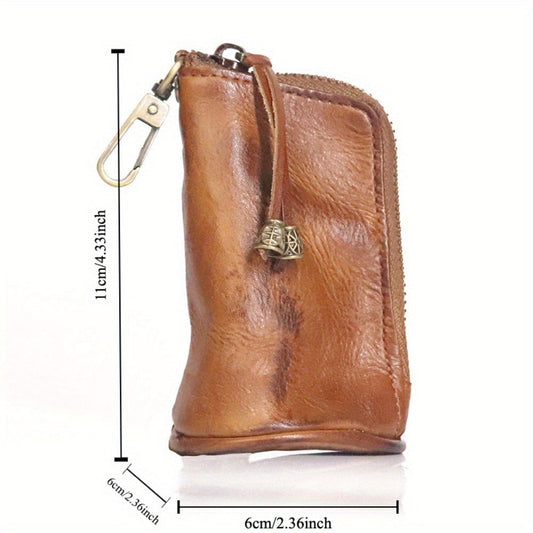 Waist Bag – Genuine Cowhide Key Holder Zippered – alternate view