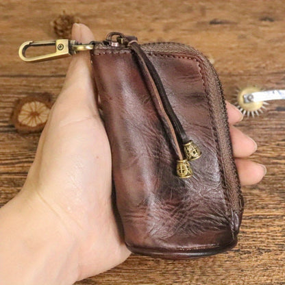 Waist Bag – Genuine Cowhide Key Holder Zippered – detail view 4