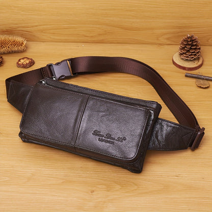 Waist Bag – Genuine Leather, Adjustable Strap, Lightweight, for Travel – detail view 19