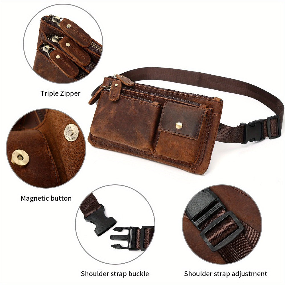 Waist Bag – Genuine Leather, Genuine Leather Waist Vintage Crazy – detail view 22