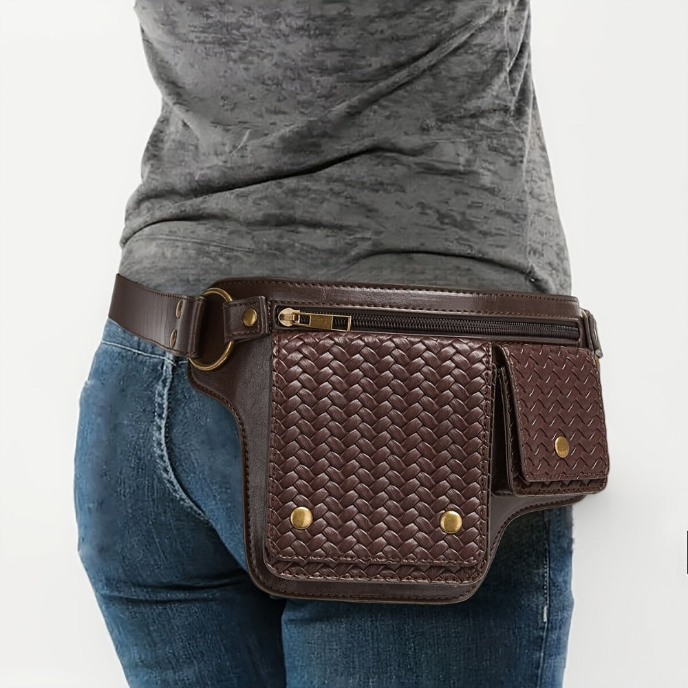 Waist Bag – Multi-Pocket, Cow Print Waist Chest Adjustable – detail view 4