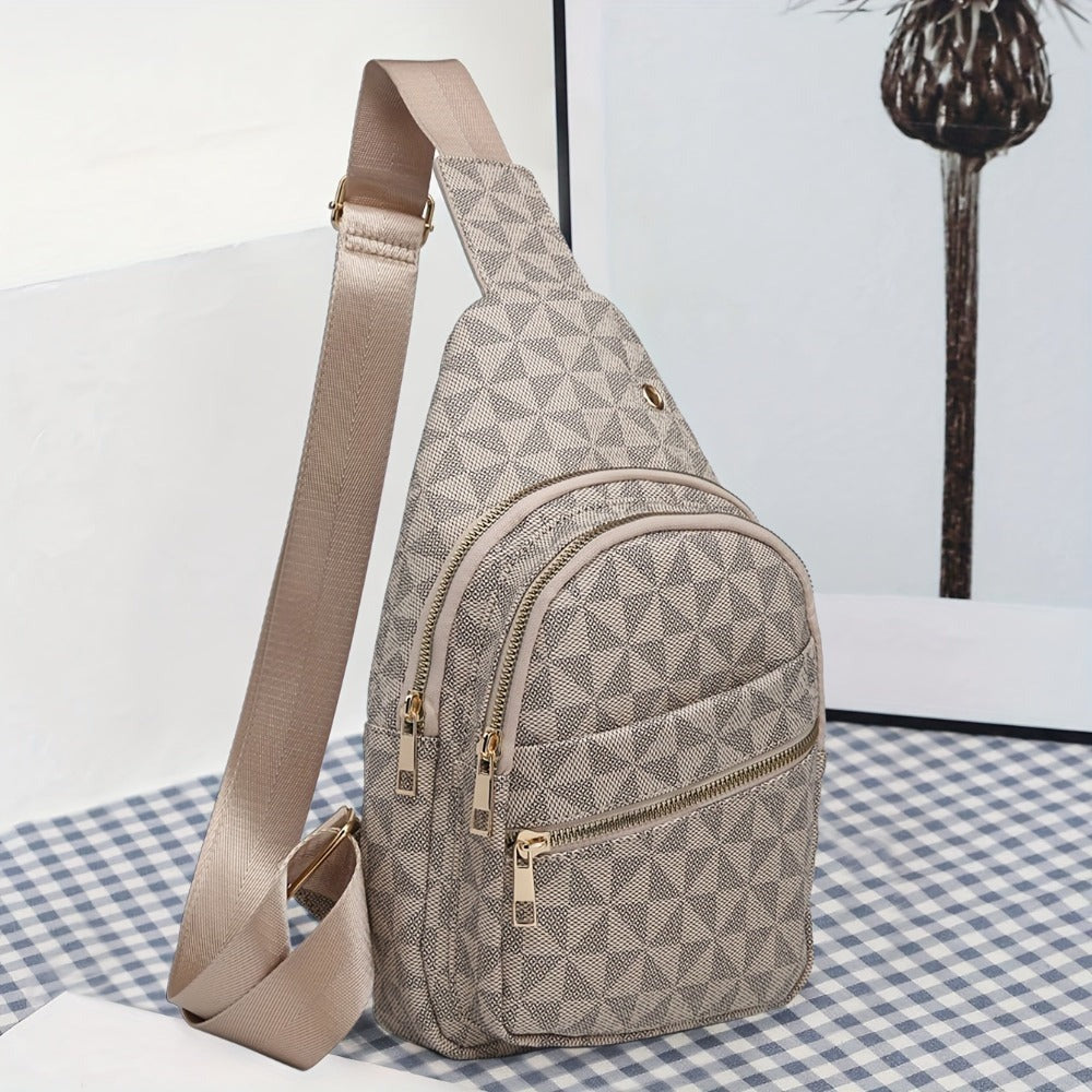 Waist Bag – for Travel, Small Geometric Pattern Waist Chest – detail view 5