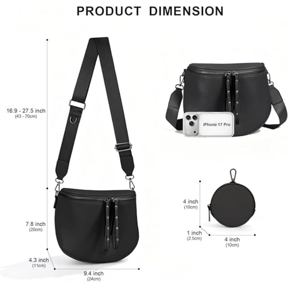 Waist Bag – 5 Colors, Vegan Leather, Large Capacity, for Everyday Use – detail view 7