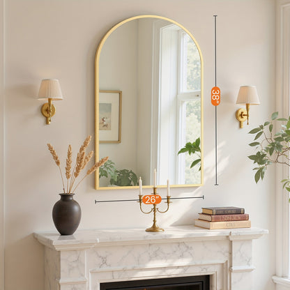 Wall Mirror shown in the 【Golden color】, 2638 option