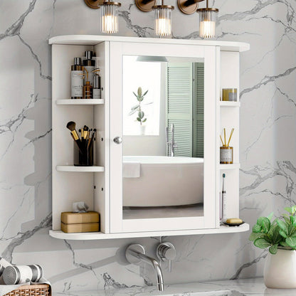 Wall-Mounted Bathroom Mirror Cabinet with Adjustable Shelves detail image - detail view 4
