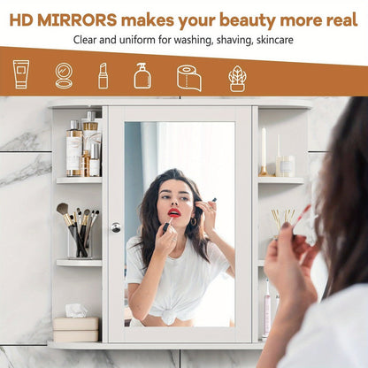 Wall-Mounted Bathroom Mirror Cabinet with Adjustable Shelves detail image - detail view 6