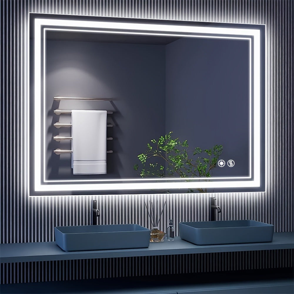 Wall-Mounted LED Bathroom Vanity Mirror with Anti-Fog Function detail image - detail view 9