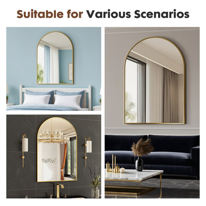 Wall-Mounted Metal Wall Mirror, Decorative Wall Mirror for Bathroom detail image - detail view 14