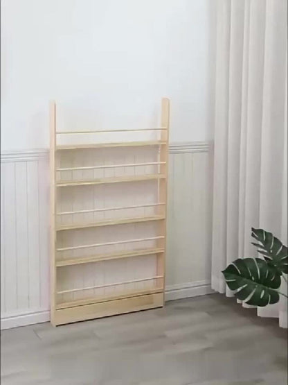 Wall-Mounted Narrow Bookshelf, Freestanding Bookcase for Organized Everyday Storage detail image - detail view 16
