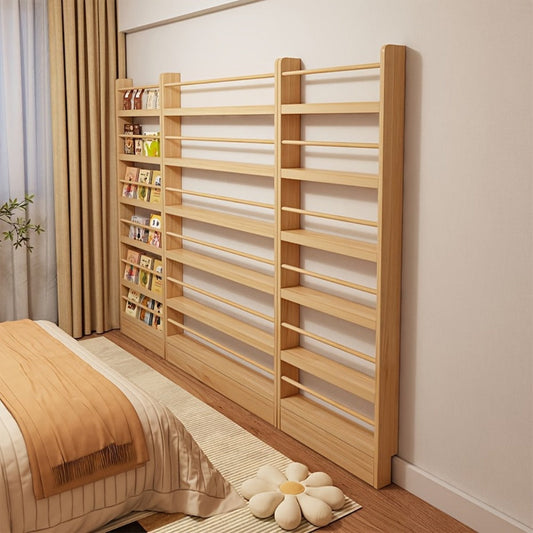 Bookshelf, Solid Wood Over-the-Door Ultra-Thin Narrow Wall-Mounted Storage Shelf, 2-6 shown in the main product view