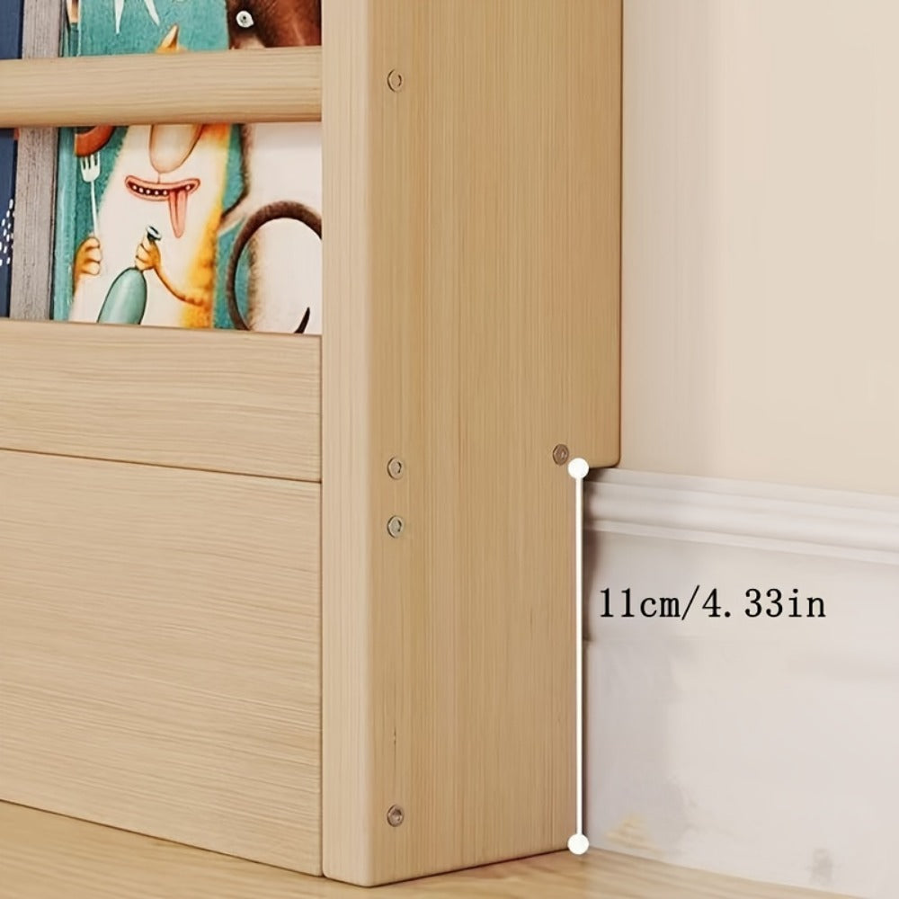 Wall-Mounted Narrow Bookshelf with Solid Wood Construction for Organized Everyday Storage detail image - detail view 6